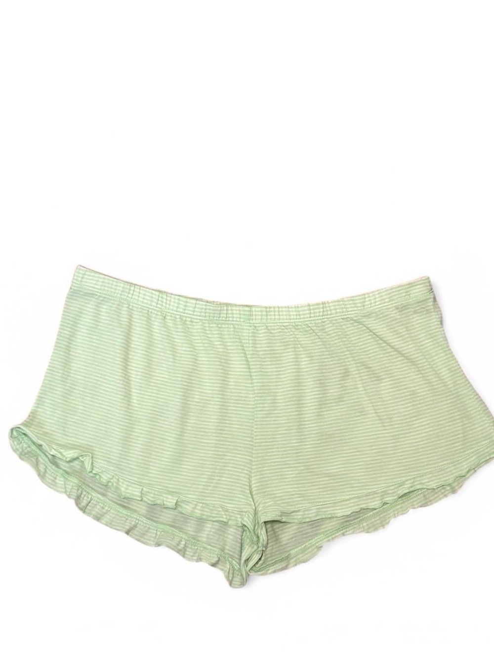 Xhilaration Green and White Stripped Coquette Pajama Shorts